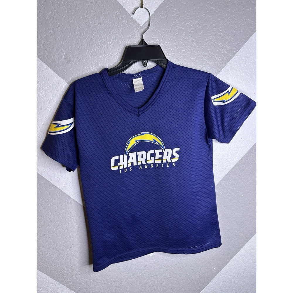Franklin Los Angeles Chargers Mesh Jersey Youth Medium Navy Blue Short Sleeve